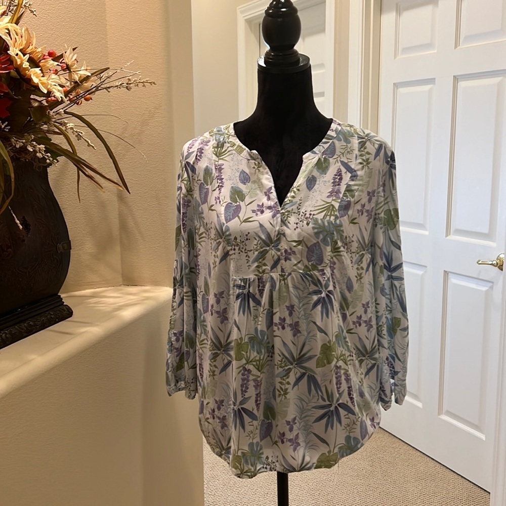Rachel‎ by Rachel Ray Roy Floral Bohemian peasant blouse Medium